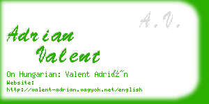 adrian valent business card